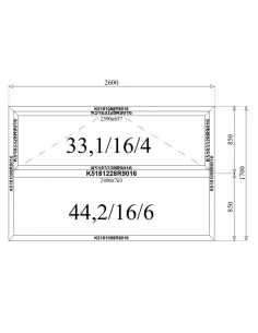 Okno Witryna Aluminiowa 260 x 170 cm Aluprof MB-79N 2