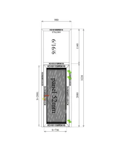 Drzwi Aluminiowe 98 x 322 cm Aluprof MB-79N 2