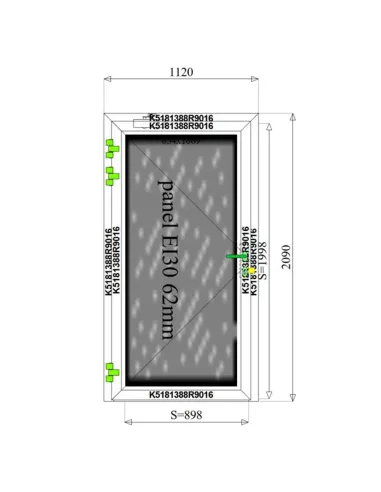 Drzwi Aluminiowe 112 x 209 cm Aluprof MB-78EI
