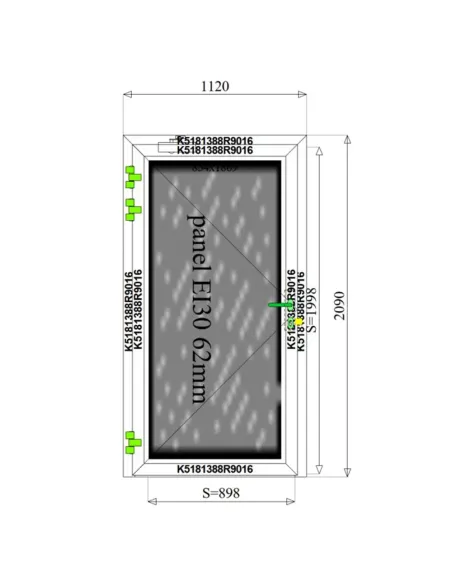 Drzwi Aluminiowe 112 x 209 cm Aluprof MB-78EI