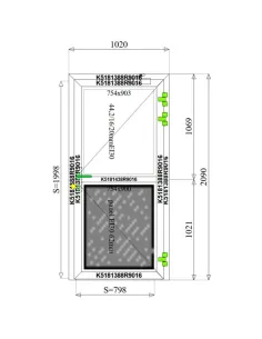 Drzwi Aluminiowe Przeciwpożarowe 102 x 209 Aluprof MB-78EI 2