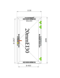 Drzwi Aluminiowe Przeciwpożarowe 111,8 x 209 Aluprof MB-78EI 2