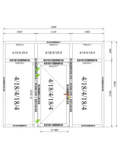 Witryna Drzwi Aluminiowe 320 x 270 cm Aluprof MB-79N 2