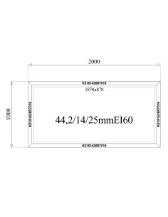 Okno Stałe Aluminiowe Przeciwpożarowe 200 x 100 Aluprof MB-78EI 2