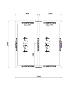 Drzwi Aluminiowe HST 200 x 200 cm Aluprof MB-59HS 2