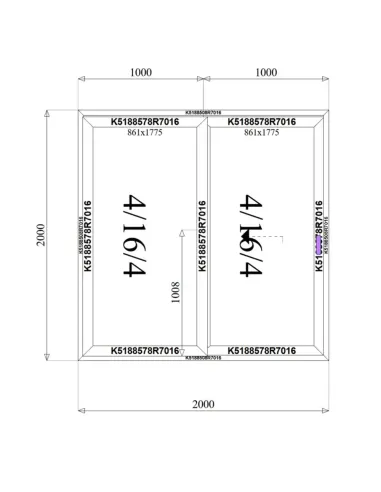 Drzwi Aluminiowe HST 200 x 200 cm Aluprof MB-59HS