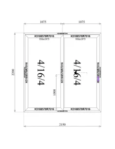 Drzwi Aluminiowe HST 215 x 220 cm Aluprof MB-59HS 2