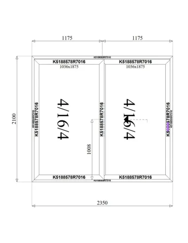 Drzwi Aluminiowe HST 235 x 210 cm Aluprof MB-59HS