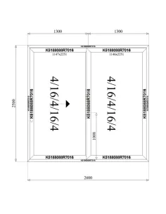 Drzwi Aluminiowe HST 260 x 250 cm Aluprof MB-77HS 2