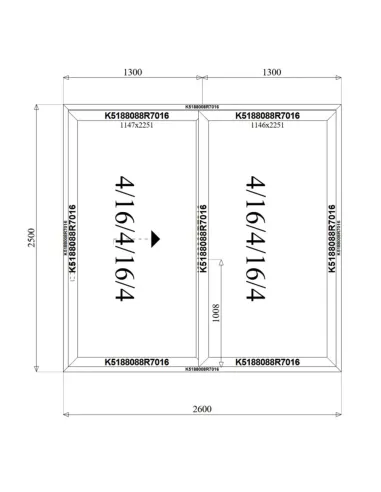 Drzwi Aluminiowe HST 260 x 250 cm Aluprof MB-77HS