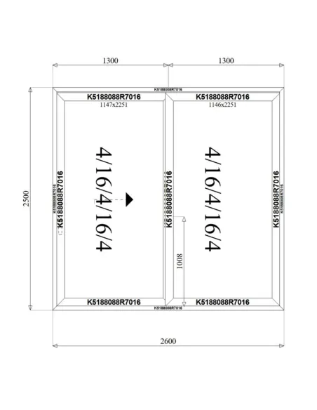 Drzwi Aluminiowe HST 260 x 250 cm Aluprof MB-77HS