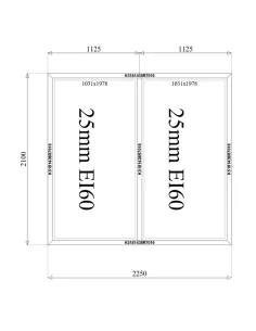 Okno Ścianka Stała Aluminiowa Przeciwpożarowa 225 x 210 cm Aluprof MB-78EI 2