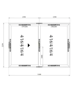 Drzwi Aluminiowe HST 310 x 225 cm Aluprof MB-77HS 2