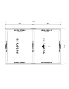 Drzwi Aluminiowe HST 350 x 225 cm Aluprof MB-77HS 2