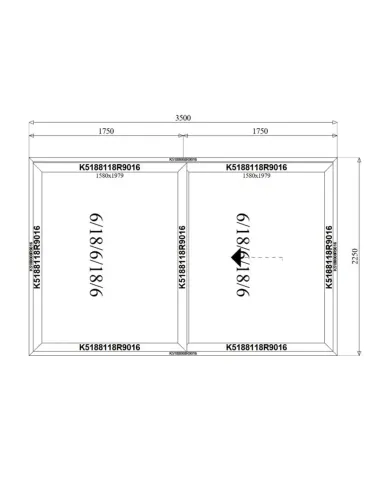 Drzwi Aluminiowe HST 350 x 225 cm Aluprof MB-77HS
