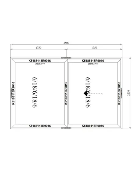 Drzwi Aluminiowe HST 350 x 225 cm Aluprof MB-77HS