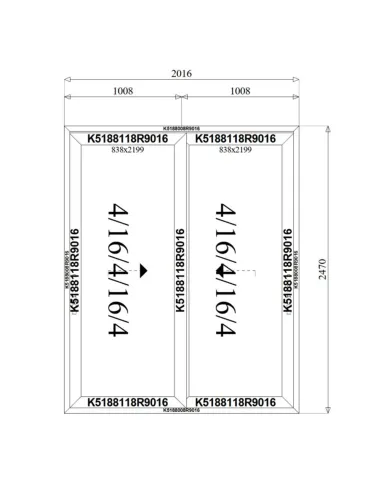 Drzwi Aluminiowe HST 201,6 x 247 cm Aluprof MB-77HS