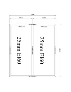 Okno Ścianka Stała Aluminiowa Przeciwpożarowa 220 x 250 cm Aluprof MB-78EI 2