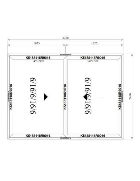 Drzwi Aluminiowe HST 325 x 240 cm Aluprof MB-77HS
