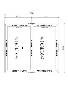 Drzwi Aluminiowe HST 250 x 230 cm Aluprof MB-77HS 2