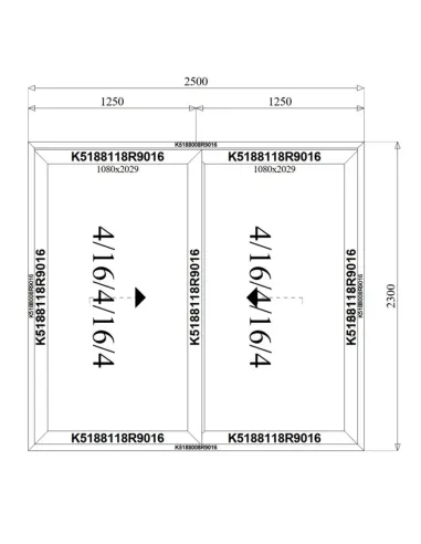 Drzwi Aluminiowe HST 250 x 230 cm Aluprof MB-77HS