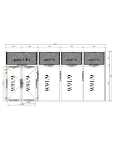 Drzwi Witryna Aluminiowa 645 x 322 cm Aluprof MB-79N 2