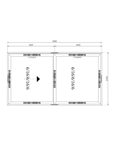 Drzwi Aluminiowe HST 385 x 215 cm Aluprof MB-77HS