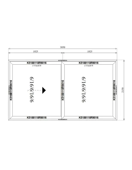 Drzwi Aluminiowe HST 385 x 215 cm Aluprof MB-77HS