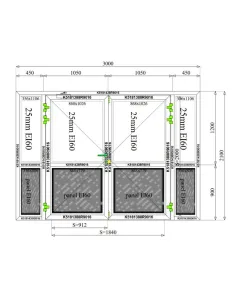 Drzwi Witryna Aluminiowa Przeciwpożarowa 300 x 210 cm Aluprof MB-78EI 2