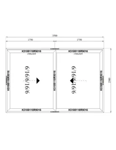 Drzwi Aluminiowe HST 350 x 230 cm Aluprof MB-77HS 2