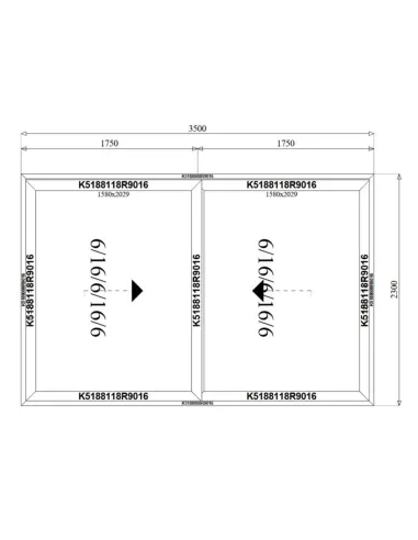 Drzwi Aluminiowe HST 350 x 230 cm Aluprof MB-77HS