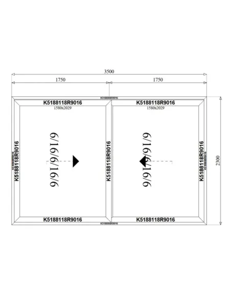 Drzwi Aluminiowe HST 350 x 230 cm Aluprof MB-77HS