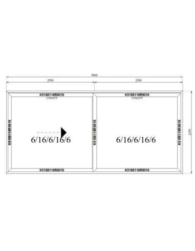 Drzwi Aluminiowe HST 500 x 235 cm Aluprof MB-77HS