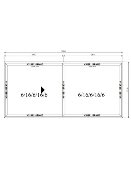 Drzwi Aluminiowe HST 500 x 235 cm Aluprof MB-77HS