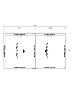 Drzwi Aluminiowe HST 400 x 230 cm Aluprof MB-77HS 2