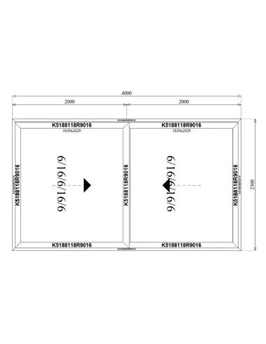 Drzwi Aluminiowe HST 400 x 230 cm Aluprof MB-77HS