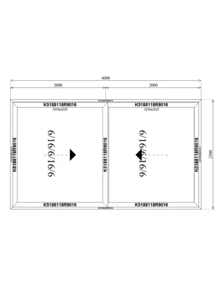 Drzwi Aluminiowe HST 400 x 230 cm Aluprof MB-77HS