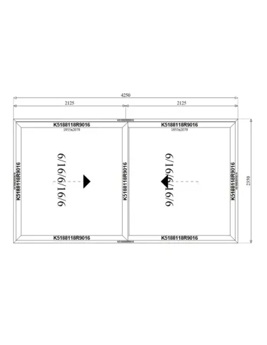 Drzwi Aluminiowe HST 425 x 235 cm Aluprof MB-77HS