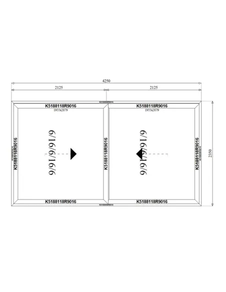 Drzwi Aluminiowe HST 425 x 235 cm Aluprof MB-77HS