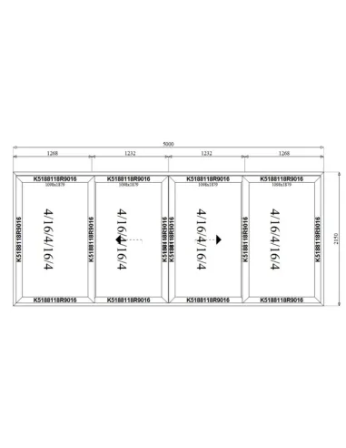 Drzwi Aluminiowe HST 500 x 215 cm Aluprof MB-77HS