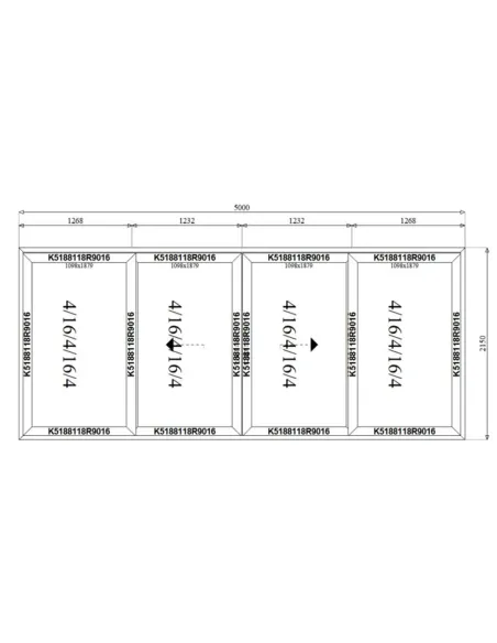 Drzwi Aluminiowe HST 500 x 215 cm Aluprof MB-77HS