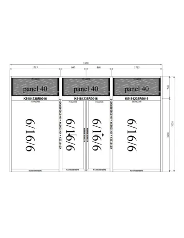 Drzwi Witryna Aluminiowa 515 x 322 cm Aluprof MB-79N