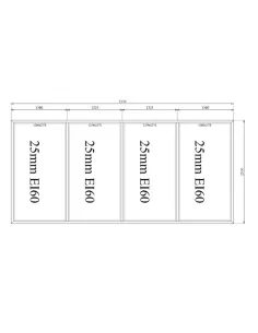 Okno Ścianka Stała Aluminiowa Przeciwpożarowa 537 x 250 cm Aluprof MB-78EI 2