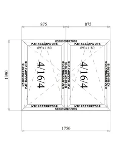 Okno Aluminiowe 175 x 139 cm Aluprof MB-79N 2