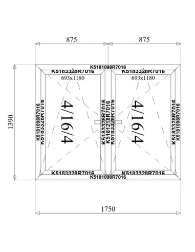 Okno Aluminiowe 175 x 139 cm Aluprof MB-79N