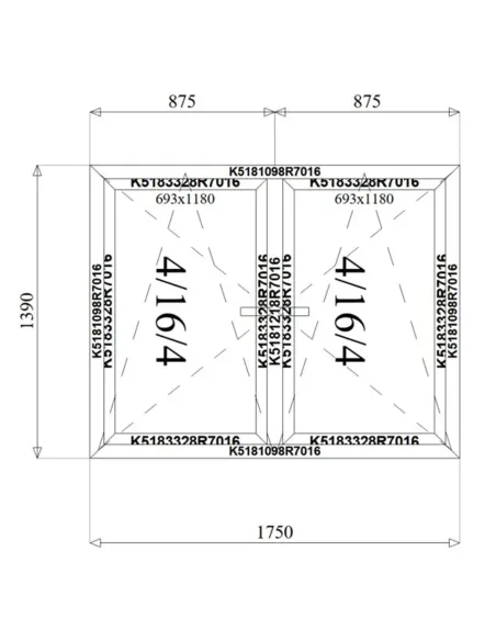 Okno Aluminiowe 175 x 139 cm Aluprof MB-79N