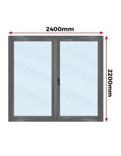 Okno Aluminiowe Dwuskrzydłowe 240 x 220 cm Aluprof MB-79N