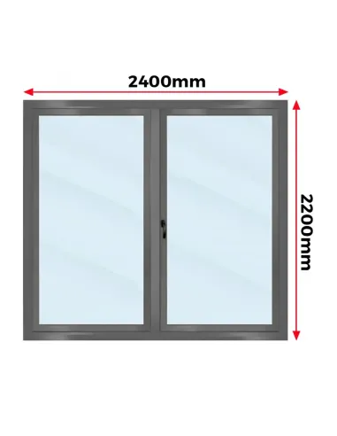 Okno Aluminiowe Dwuskrzydłowe 240 x 220 cm Aluprof MB-79N