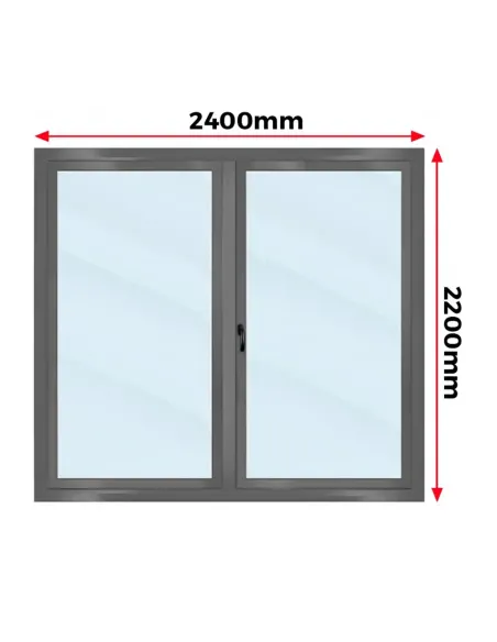 Okno Aluminiowe Dwuskrzydłowe 240 x 220 cm Aluprof MB-79N