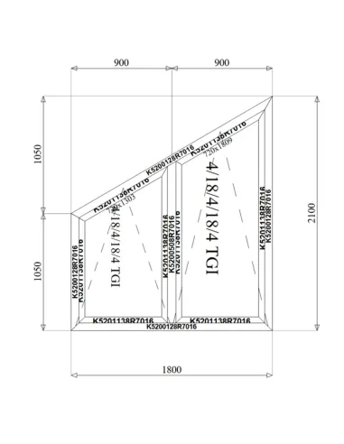 Witryna Okno Aluminiowe 180 x 210 cm Aluprof MB-79N
